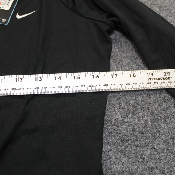 Nike Dri Fit Womens Tennis Top Black 3/4 Sleeve Athletic Shirt XL New With Tags - Picture 6 of 8
